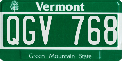 VT license plate QGV768