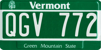 VT license plate QGV772
