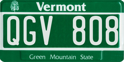 VT license plate QGV808
