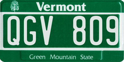 VT license plate QGV809