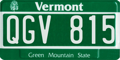 VT license plate QGV815