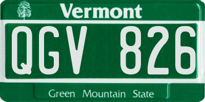 VT license plate QGV826