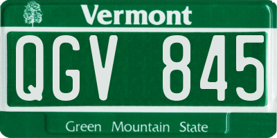 VT license plate QGV845