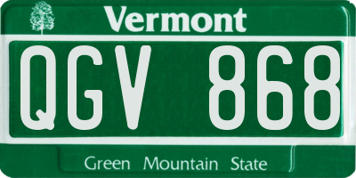 VT license plate QGV868