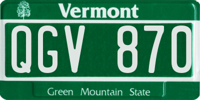 VT license plate QGV870