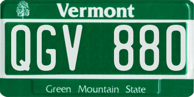 VT license plate QGV880