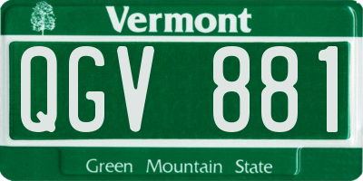 VT license plate QGV881