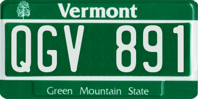 VT license plate QGV891