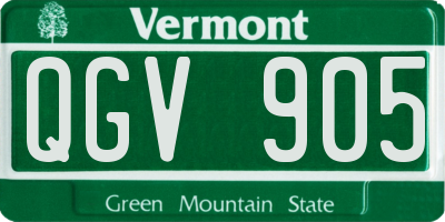 VT license plate QGV905