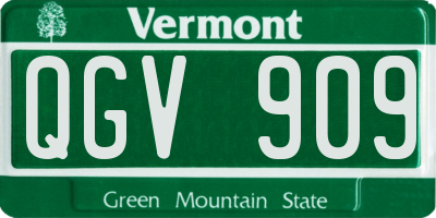VT license plate QGV909