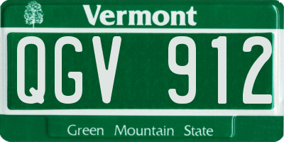 VT license plate QGV912