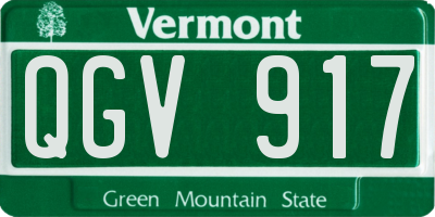 VT license plate QGV917