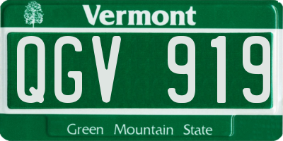 VT license plate QGV919