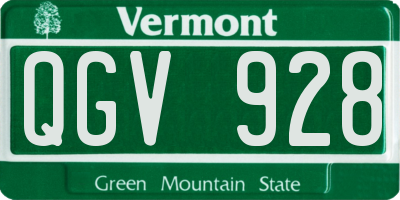 VT license plate QGV928