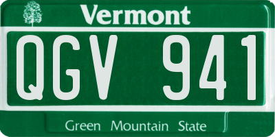 VT license plate QGV941