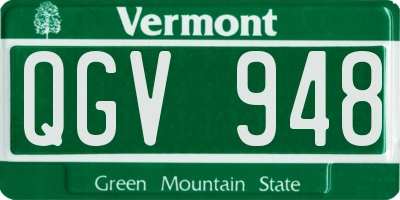 VT license plate QGV948