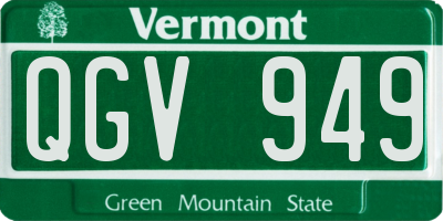 VT license plate QGV949