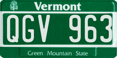VT license plate QGV963