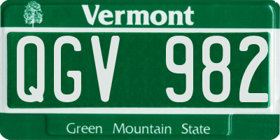 VT license plate QGV982