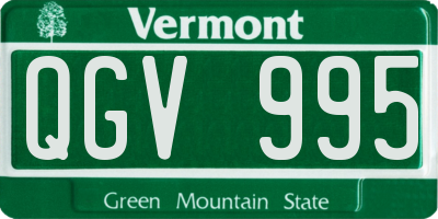 VT license plate QGV995