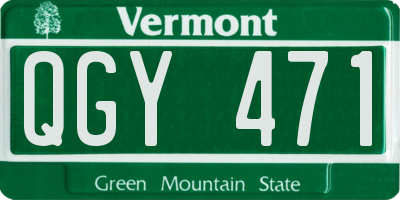 VT license plate QGY471