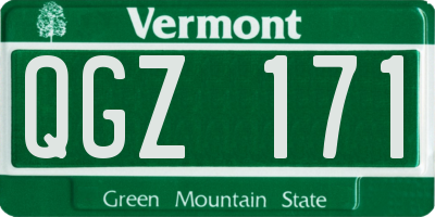 VT license plate QGZ171