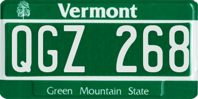 VT license plate QGZ268