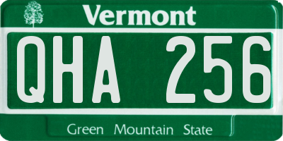 VT license plate QHA256