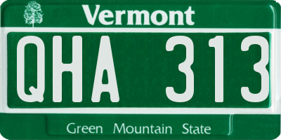 VT license plate QHA313