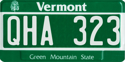 VT license plate QHA323