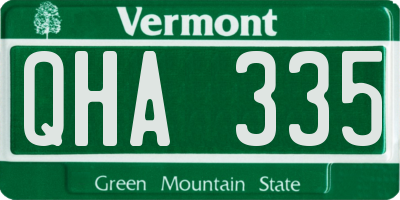 VT license plate QHA335