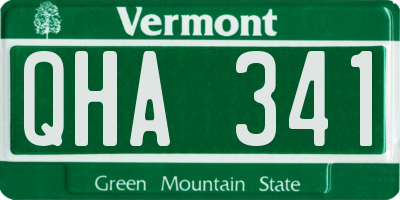 VT license plate QHA341