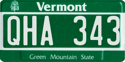 VT license plate QHA343