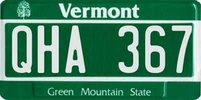 VT license plate QHA367