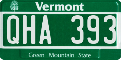 VT license plate QHA393