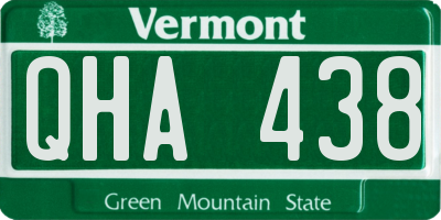 VT license plate QHA438