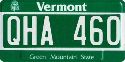 VT license plate QHA460