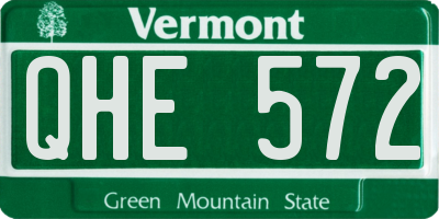 VT license plate QHE572