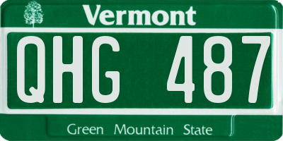 VT license plate QHG487