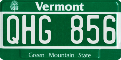 VT license plate QHG856