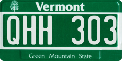 VT license plate QHH303