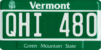 VT license plate QHI480