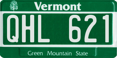 VT license plate QHL621