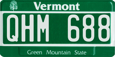 VT license plate QHM688