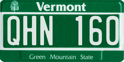 VT license plate QHN160
