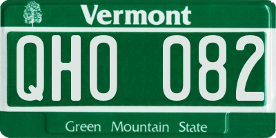 VT license plate QHO082