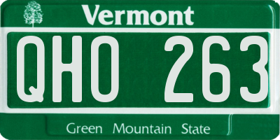VT license plate QHO263