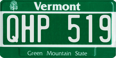 VT license plate QHP519