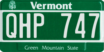 VT license plate QHP747