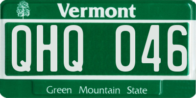 VT license plate QHQ046
